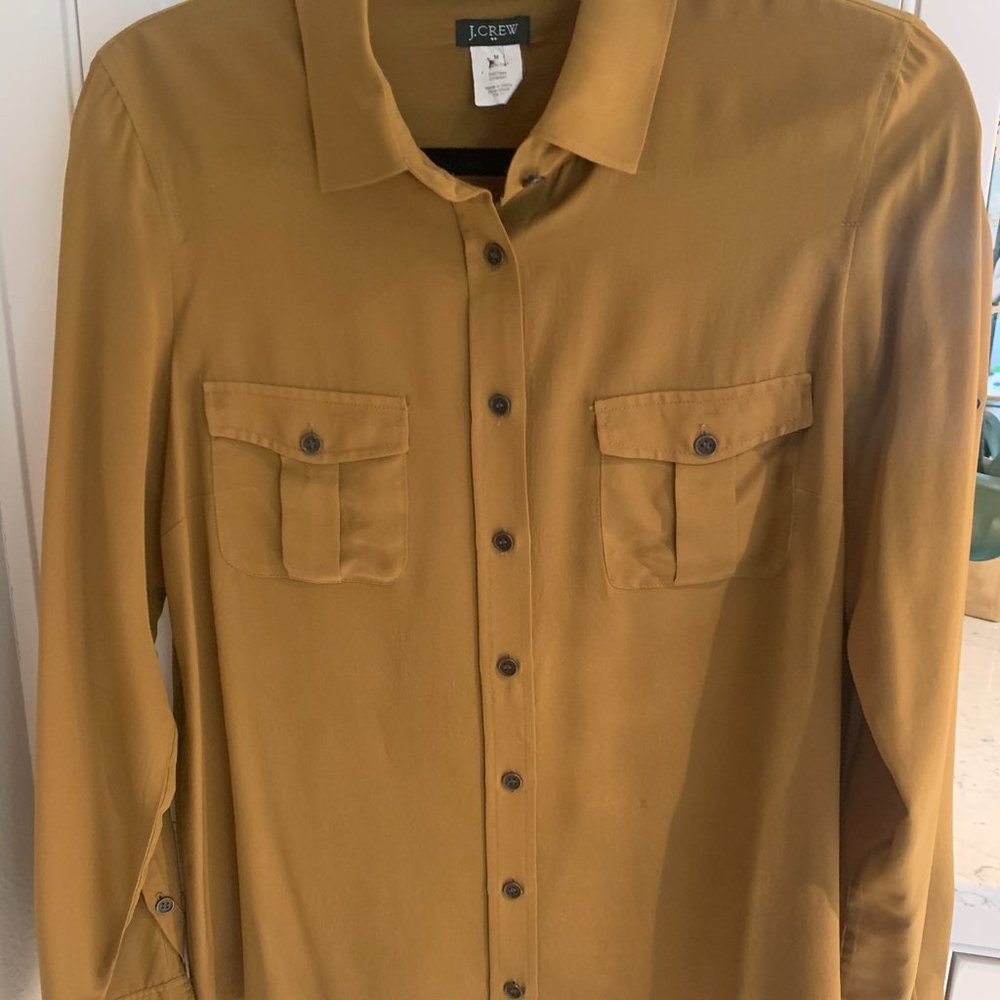 J. Crew Factory Blythe silk blouse medium